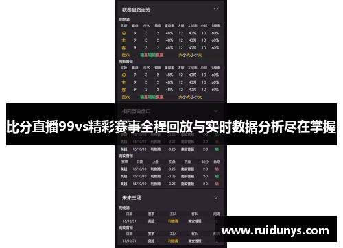 比分直播99vs精彩赛事全程回放与实时数据分析尽在掌握